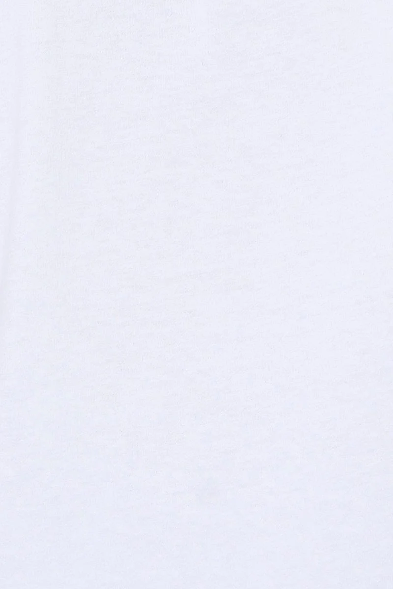 White T Shirt Short Sleeve Crew Neck