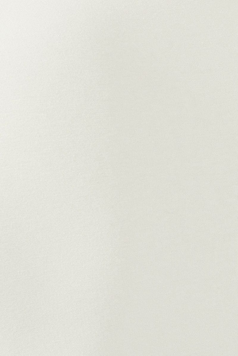 White Bodysuit Short Sleeve Crew Neck