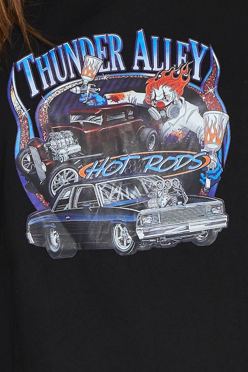 Black Graphic T Shirt Short Sleeve