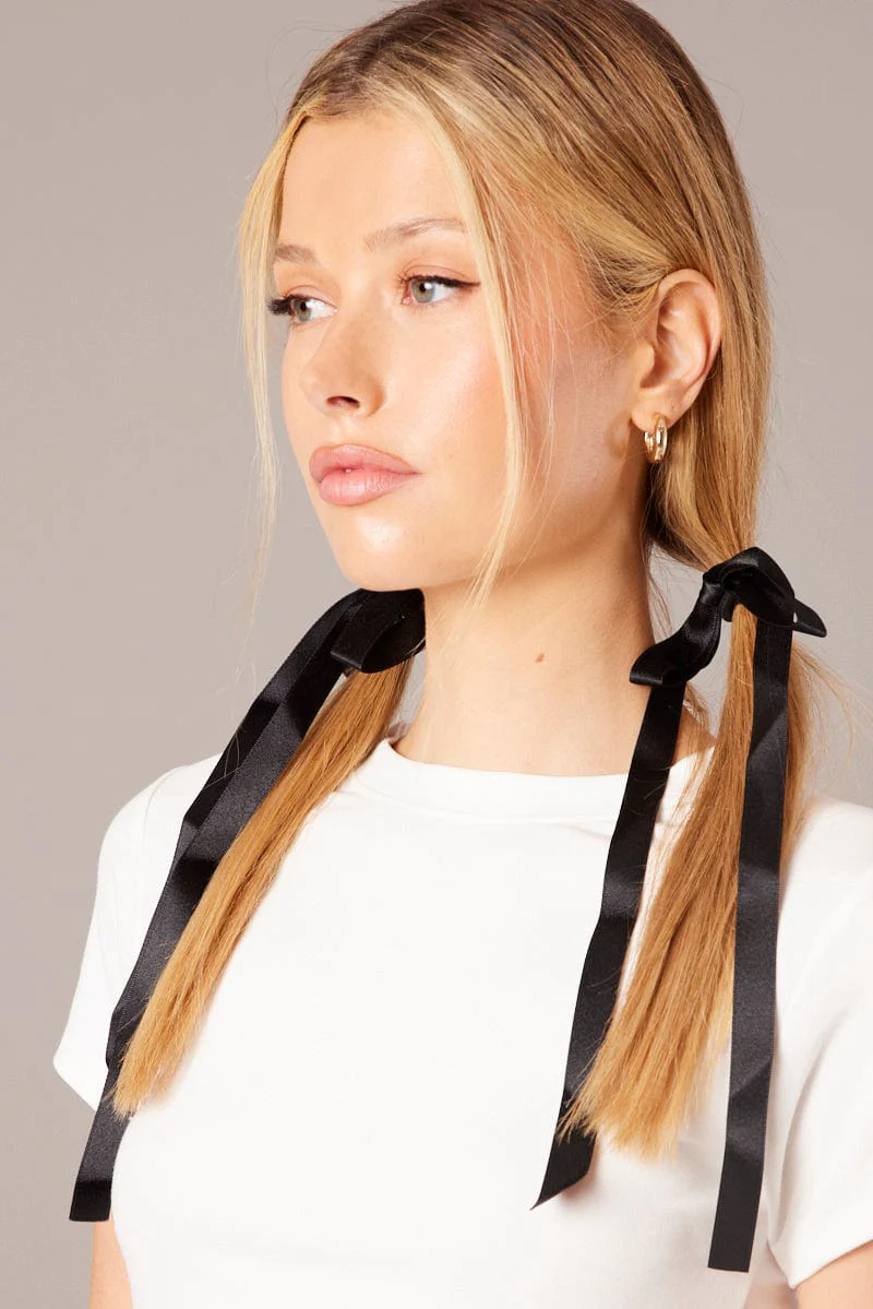 Black 2 Pack Hair Bows