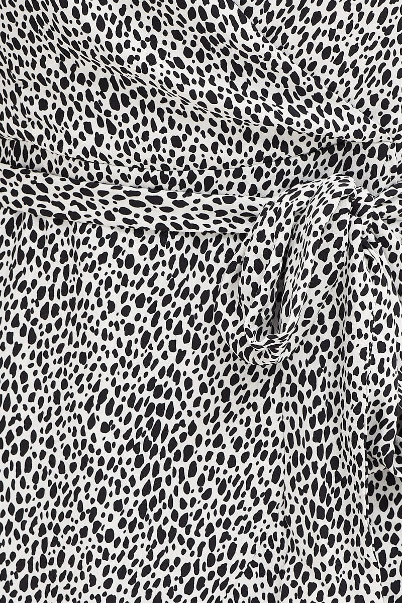 Geo Print Skater Dress Short Sleeve Mini