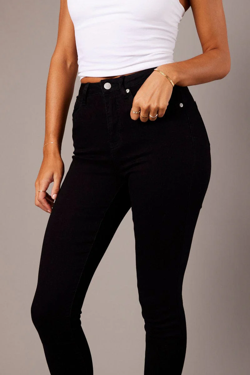 Black Skinny Jean High Rise