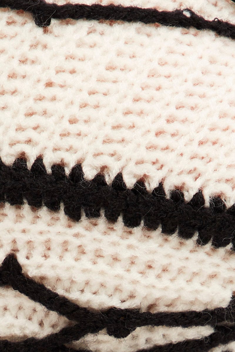 White Butterfly Knit Top Backless