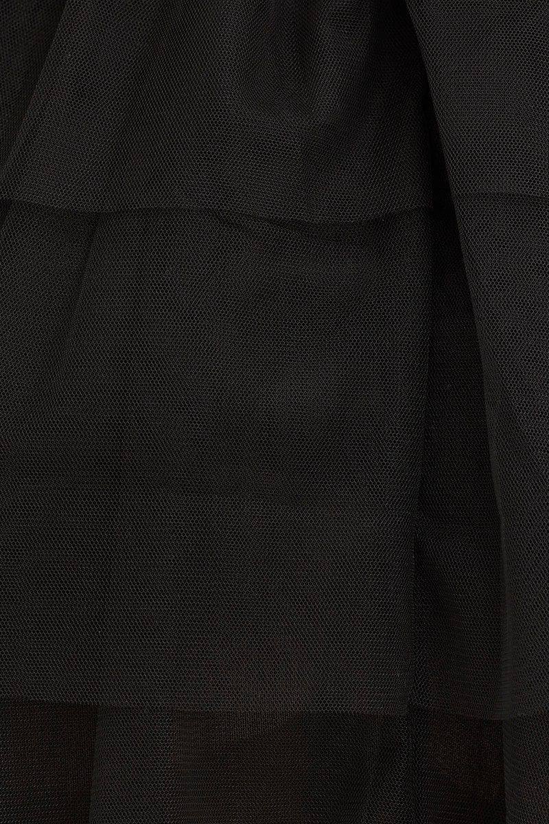 Black Skater Dress Sweet Heart Neck Lace