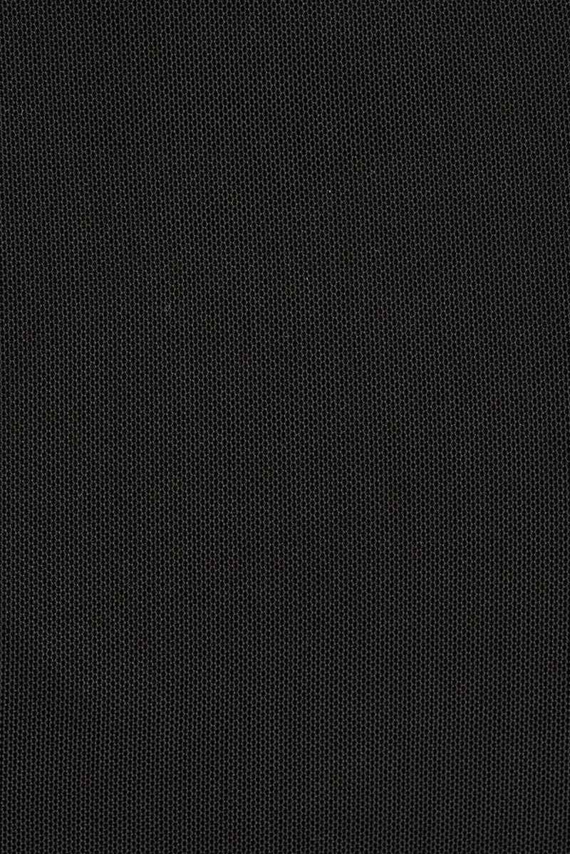 Black Mesh Top Short Sleeve