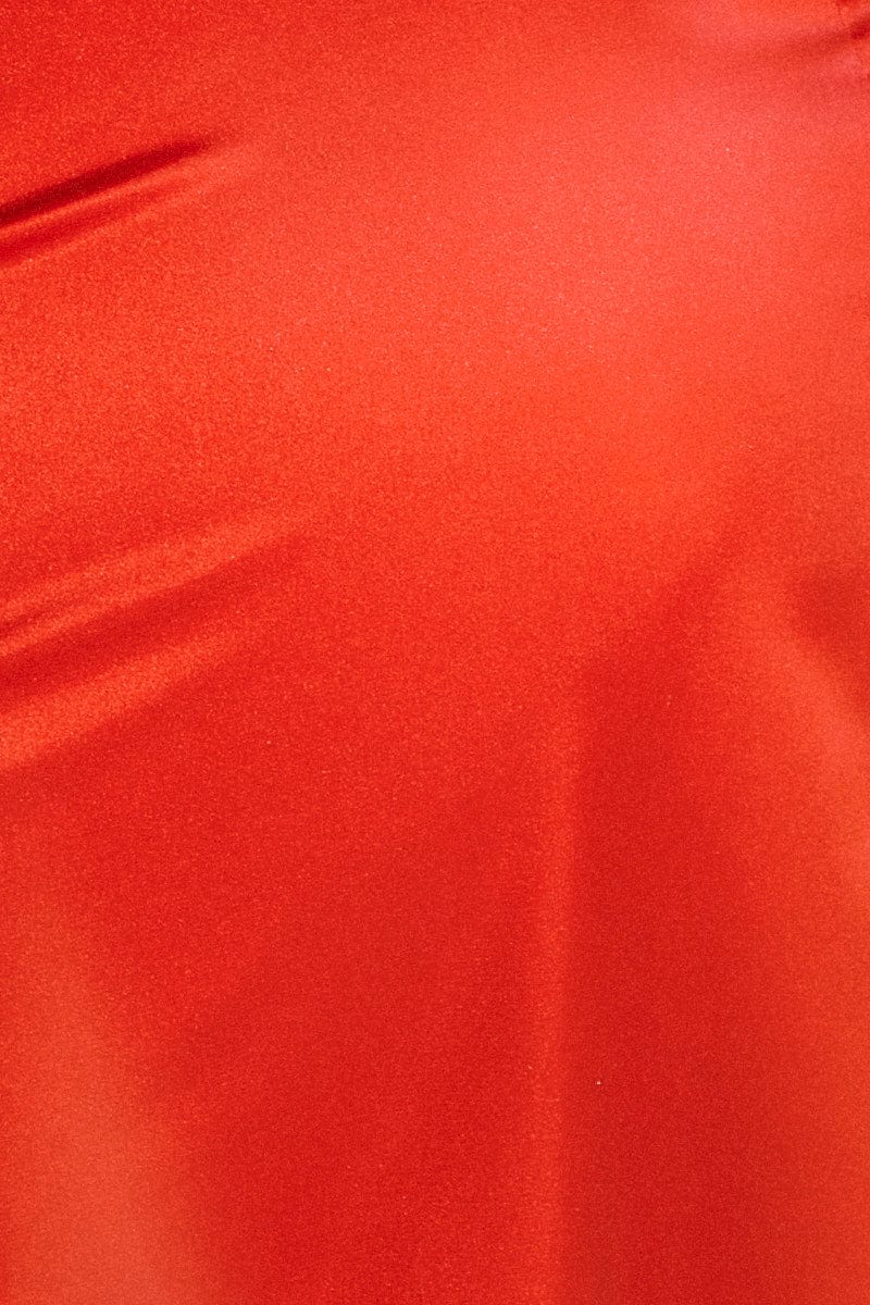 Red Cowl Neck Mini Dress