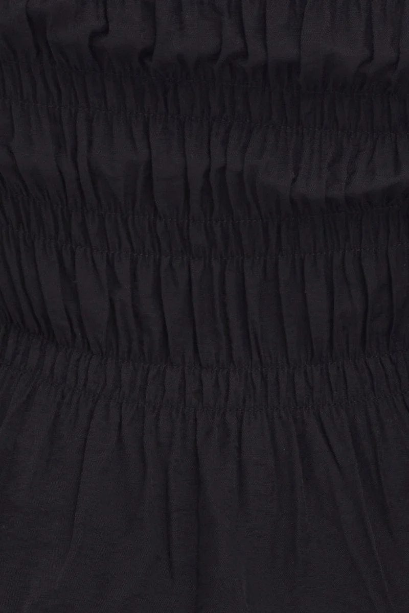 Black Peplum Top Long Sleeve