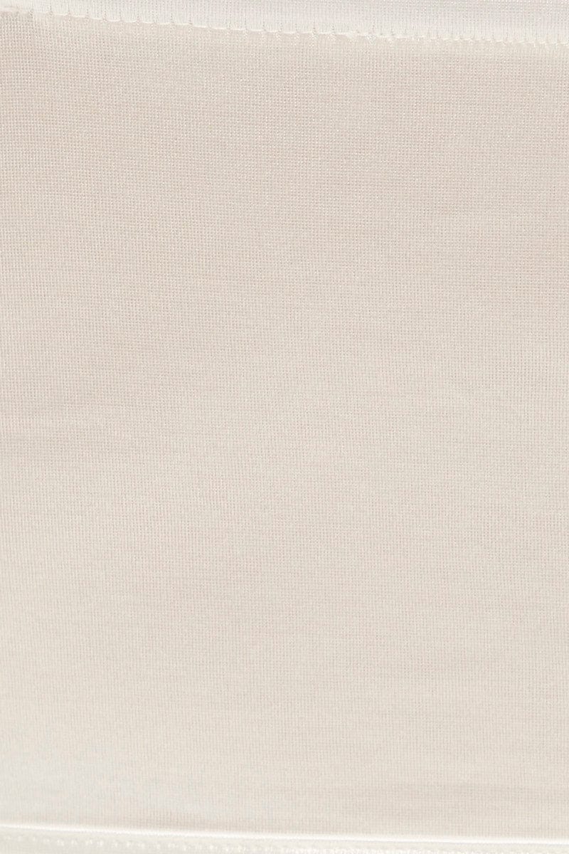 White Solid Boned Corset Top