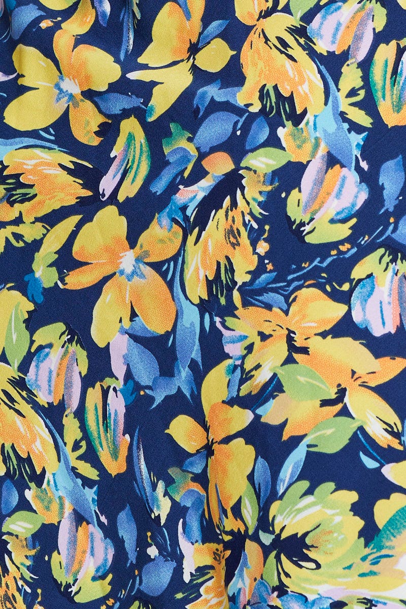 Print Mini Dress Halter Neck