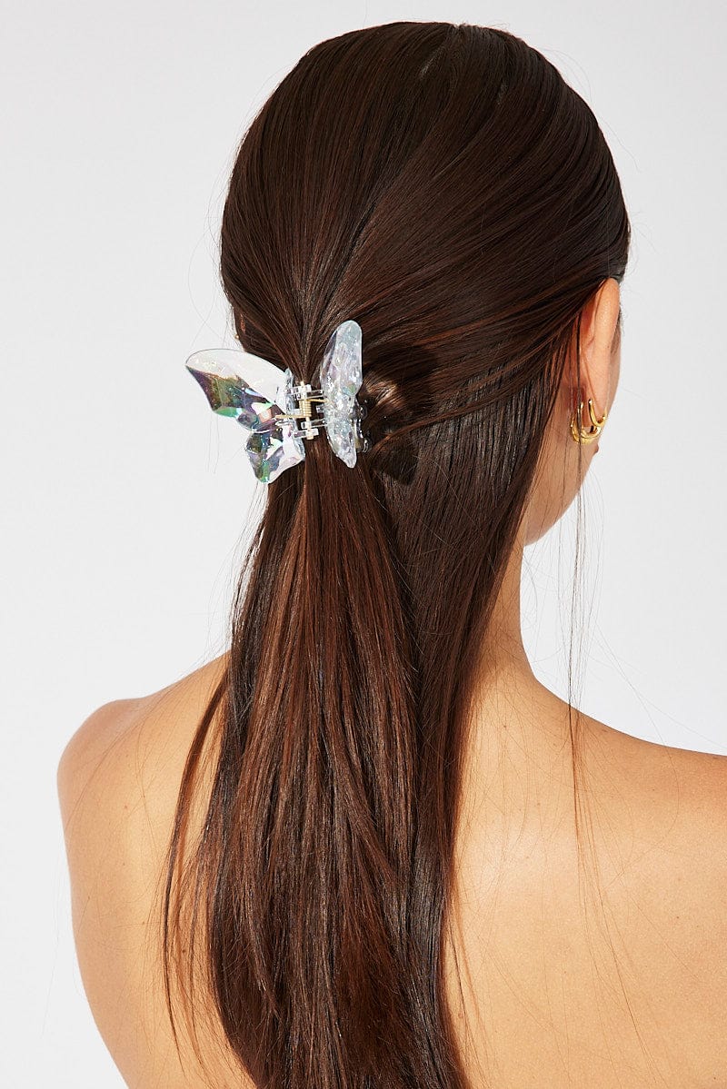 Metallic Butterfly Claw Clip