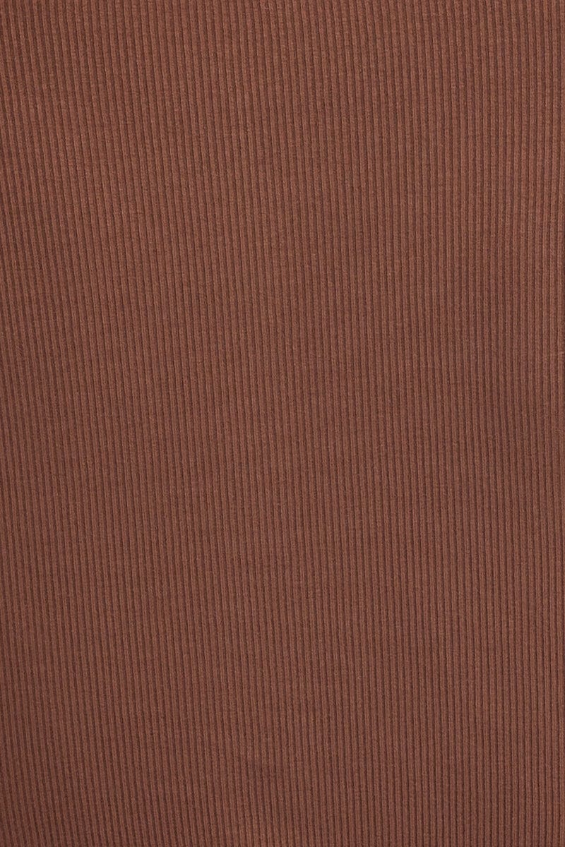 Brown Corset Top Long Sleeve