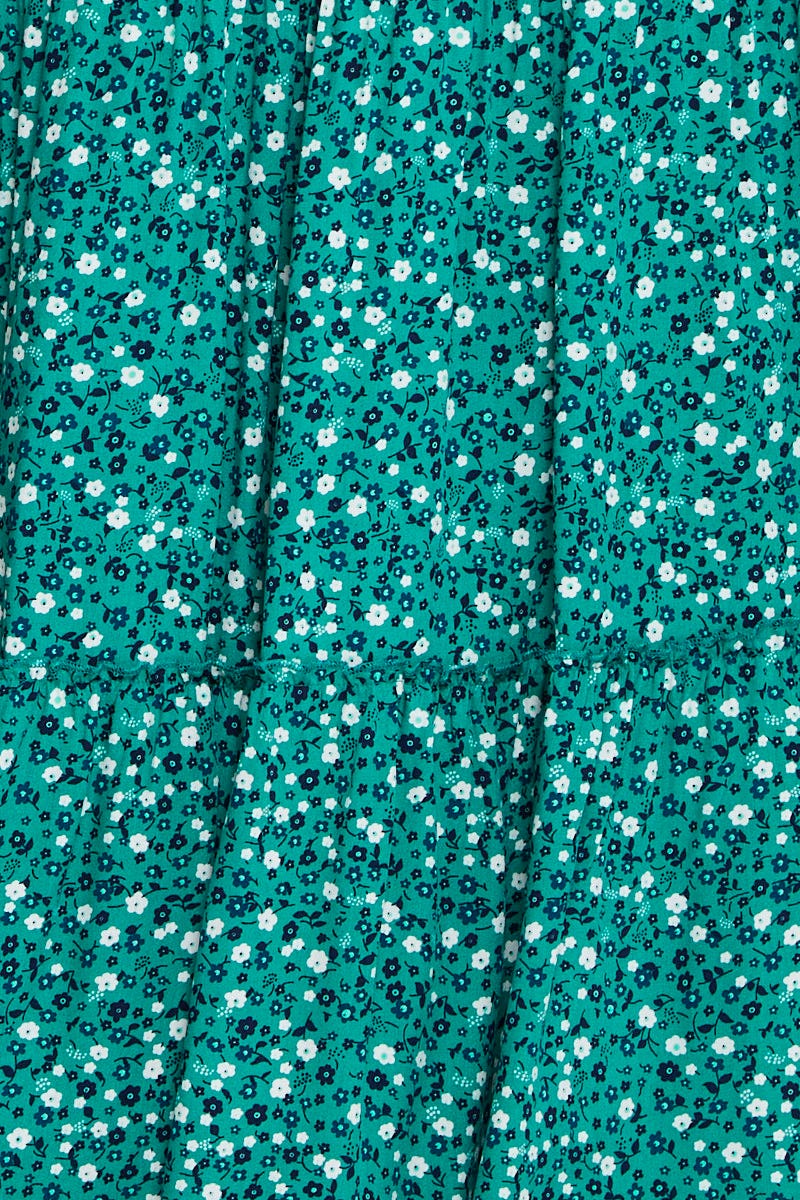 Print A Line Dress Sleeveless