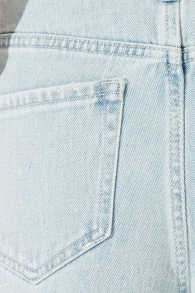 Denim Ripped Denim Shorts