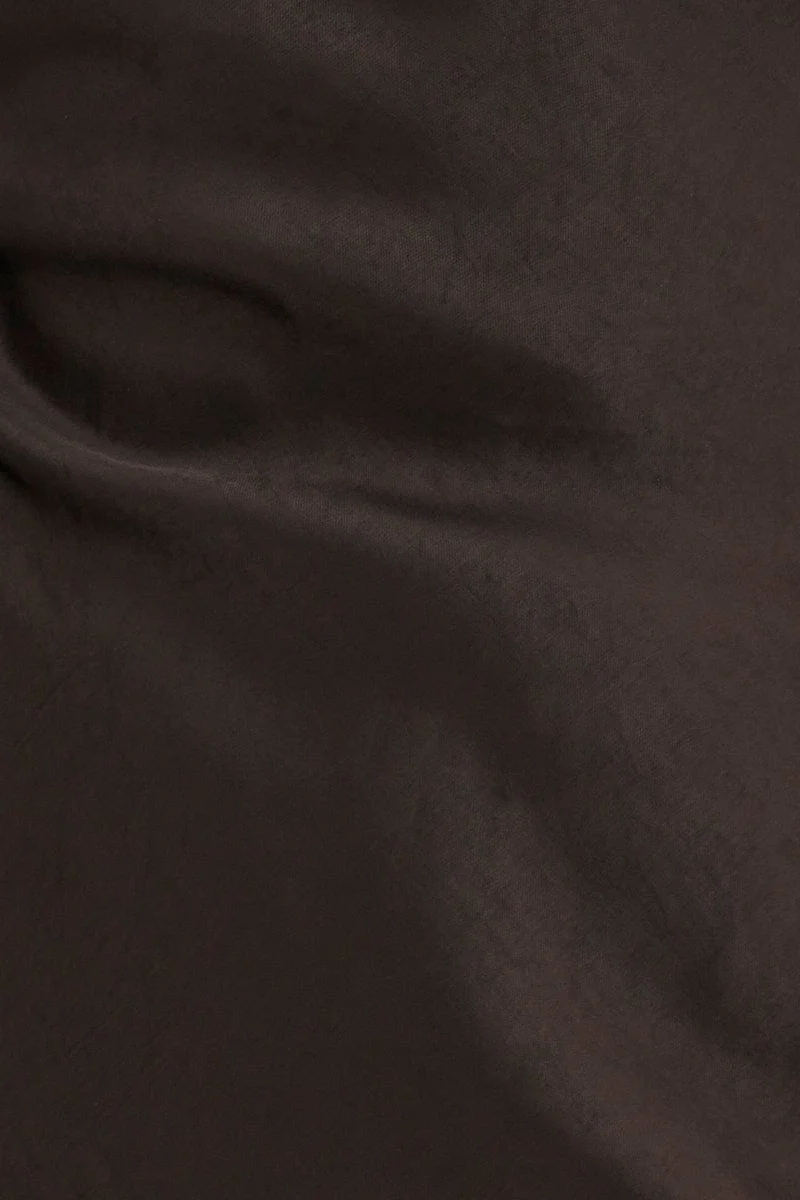 Black Mini Dress Bodycon Twist Front Satin