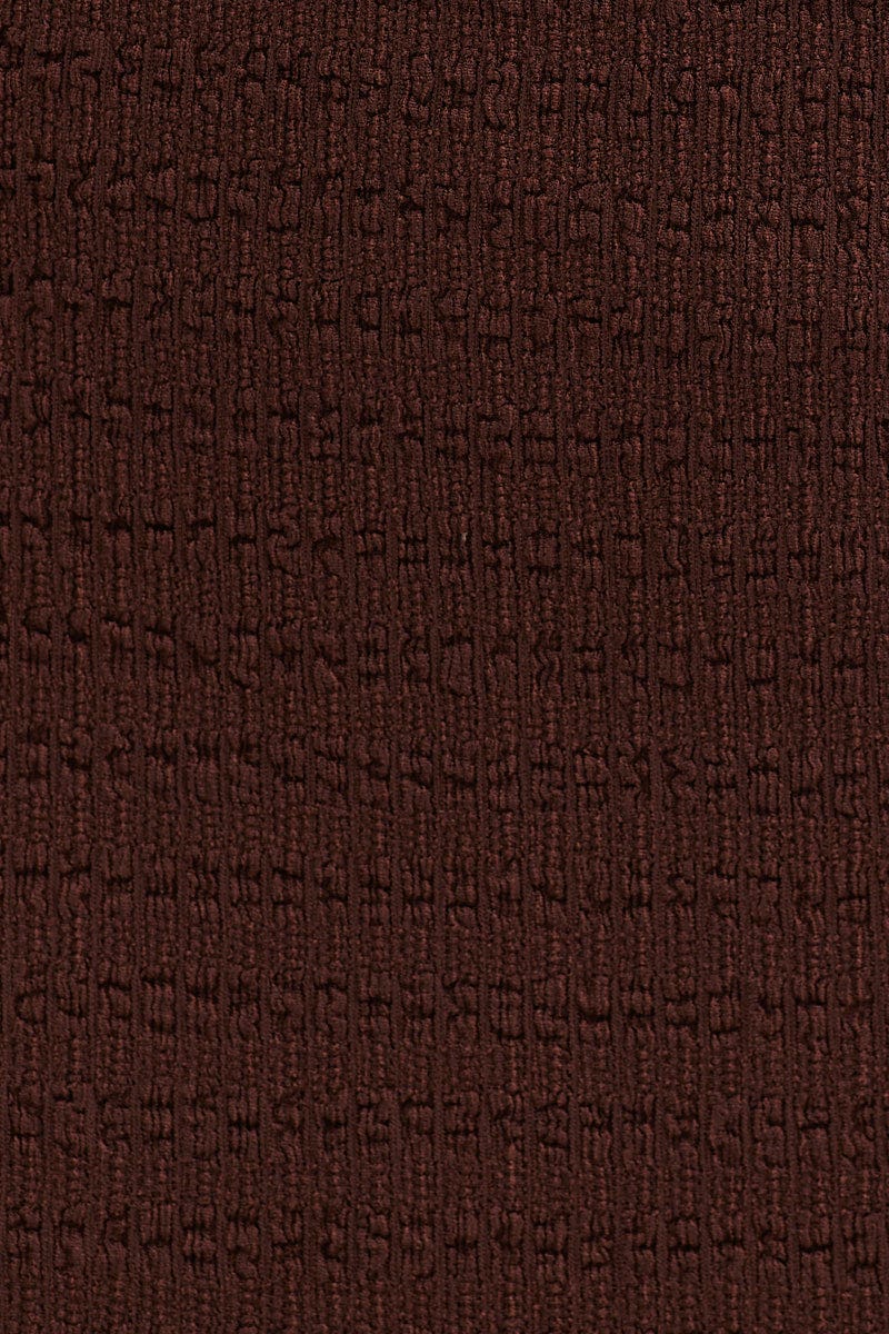 Brown Textured Boob Tube