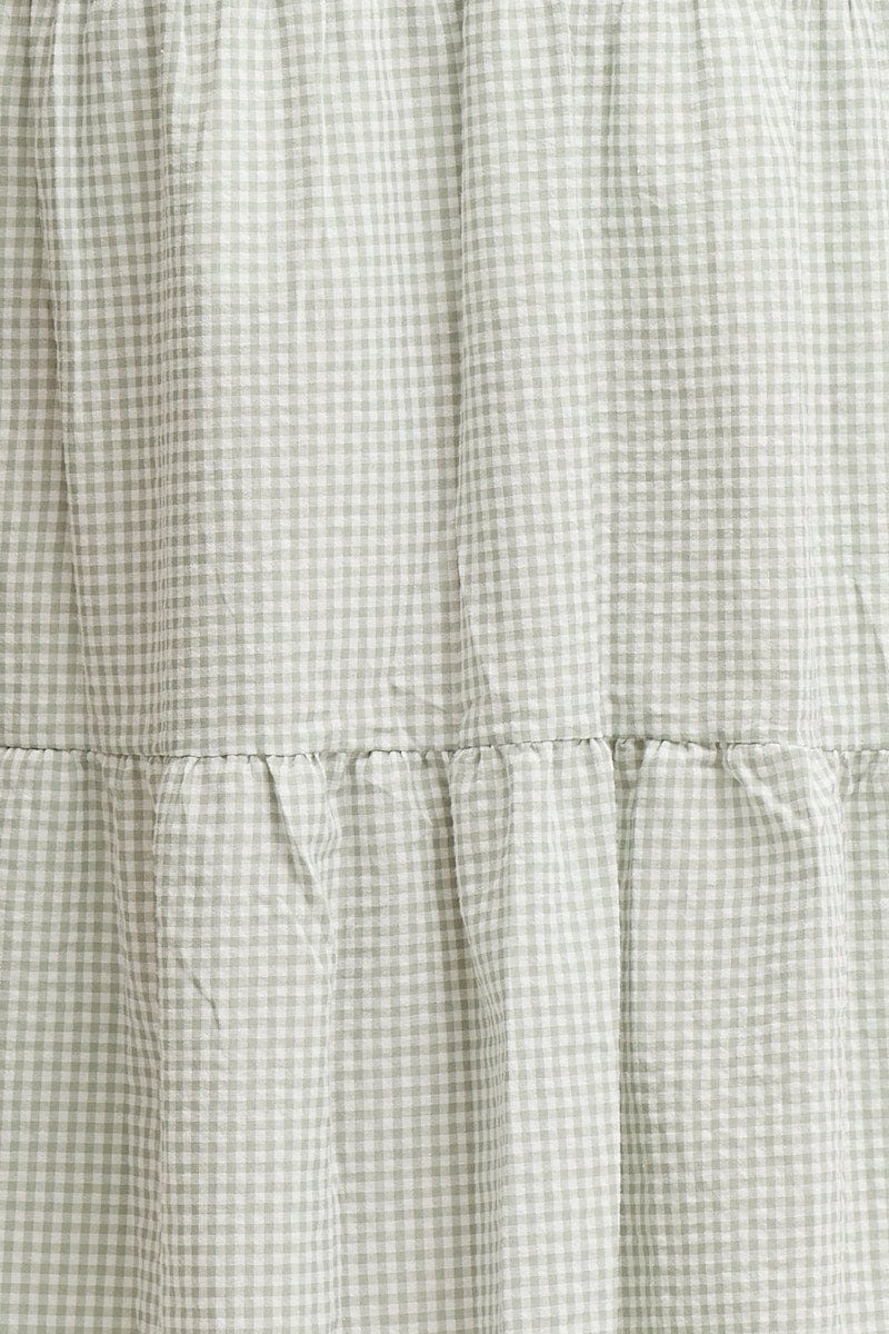 Check Midi Dress Sleeveless