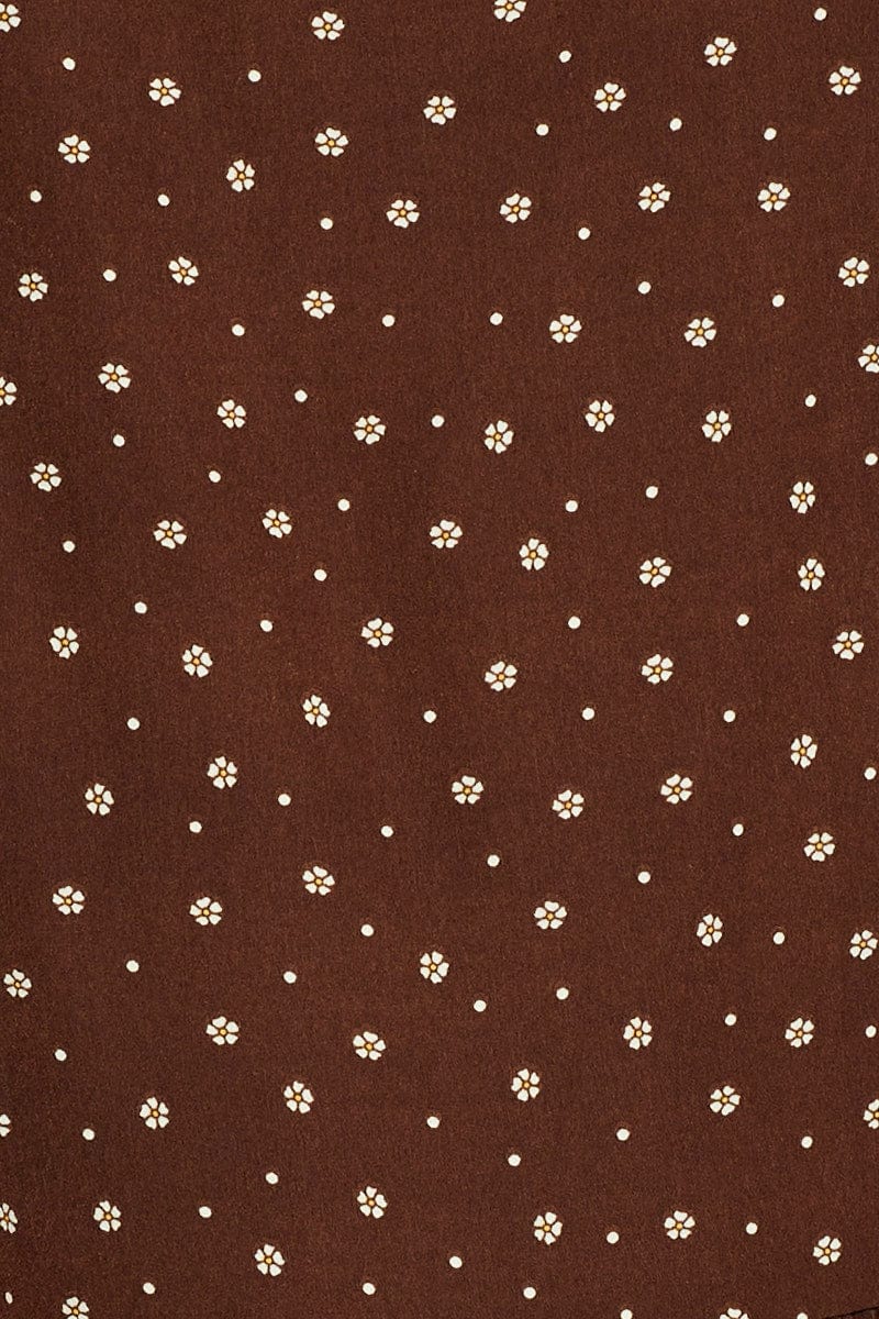 Print A Line Dress Mini