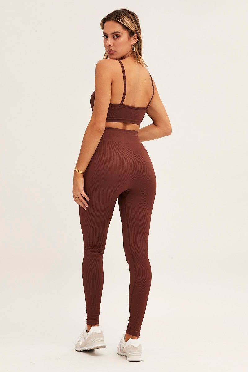 Brown Leggings Seamless