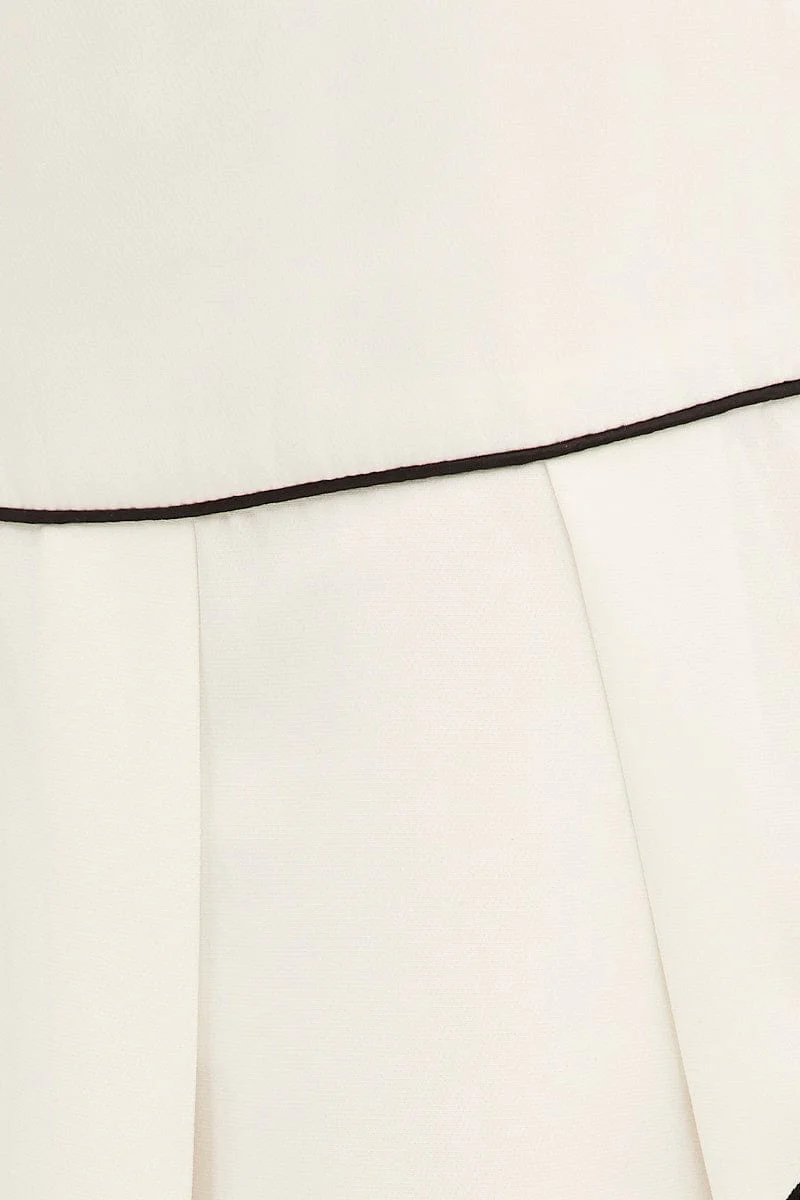 White Pleated Tennis Mini Skort