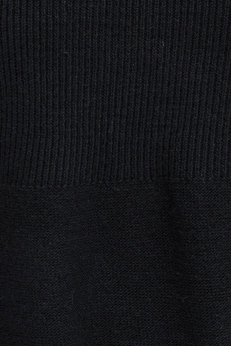 Black Knit Dress Long Sleeve