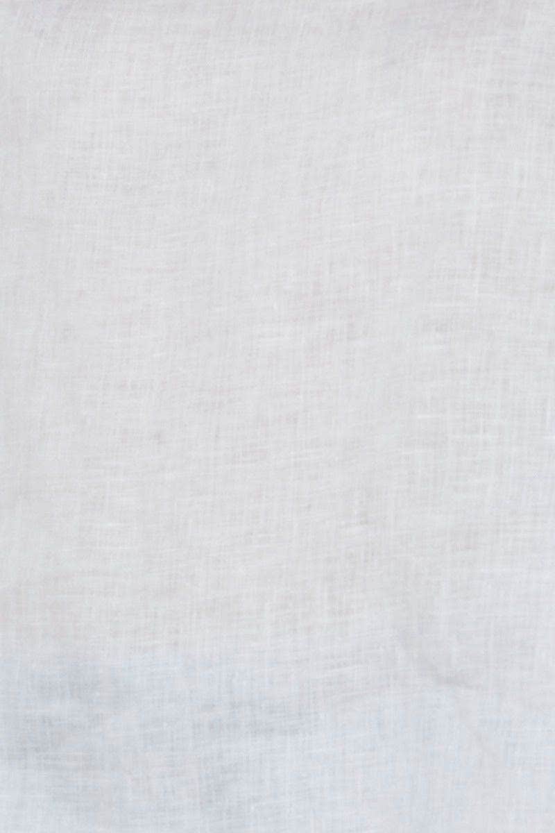 White Crop Top Short Sleeve Relaxed Linen