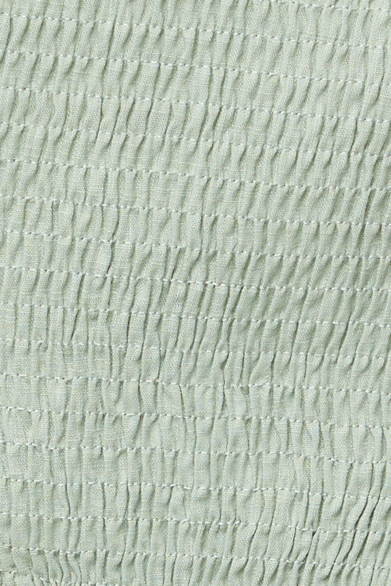 Green Crop Top Short Sleeve