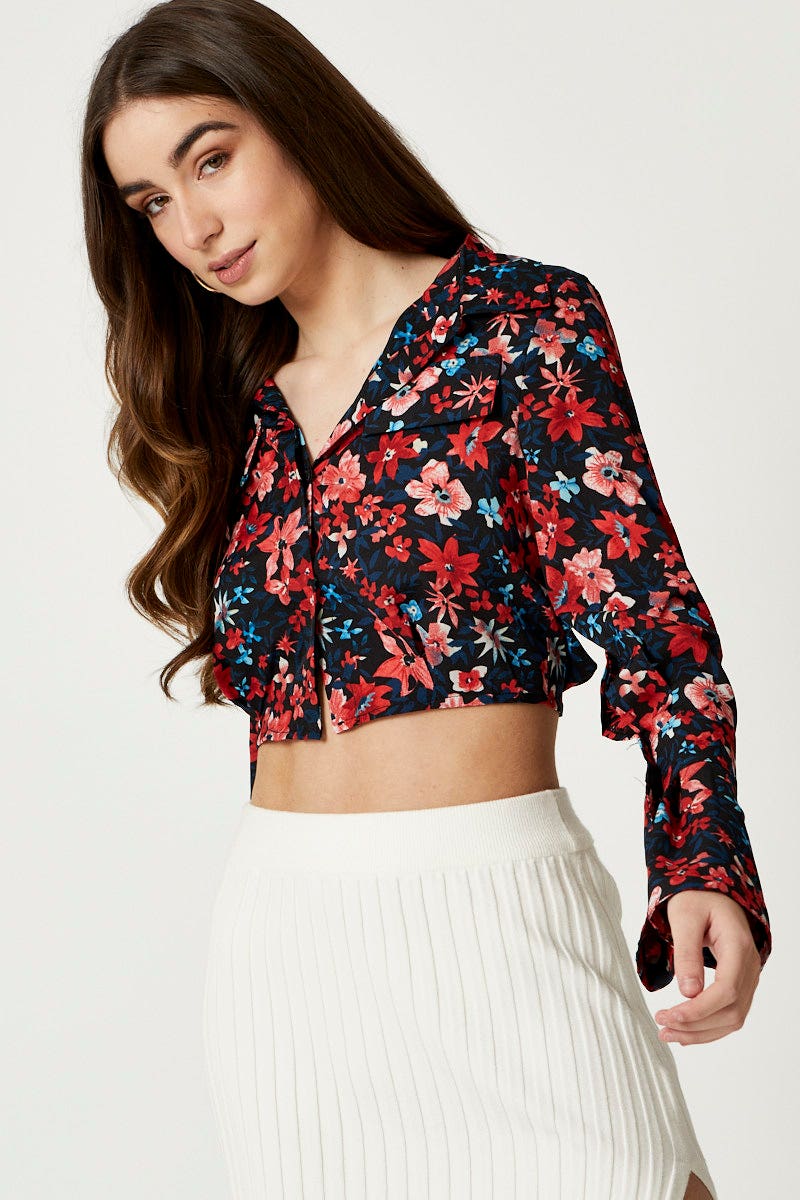 Print Long Sleeve Top