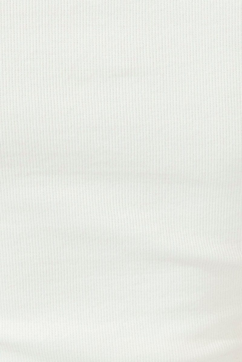 White Top Split Front Short Sleeve