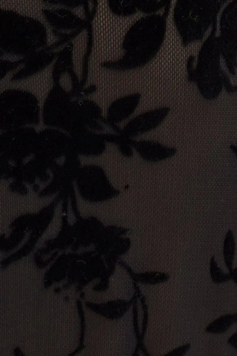 Black Laced Top Long Sleeves