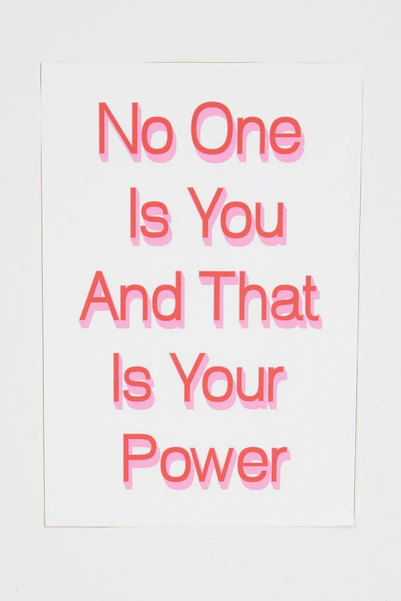 Print Slogan Poster Print A4