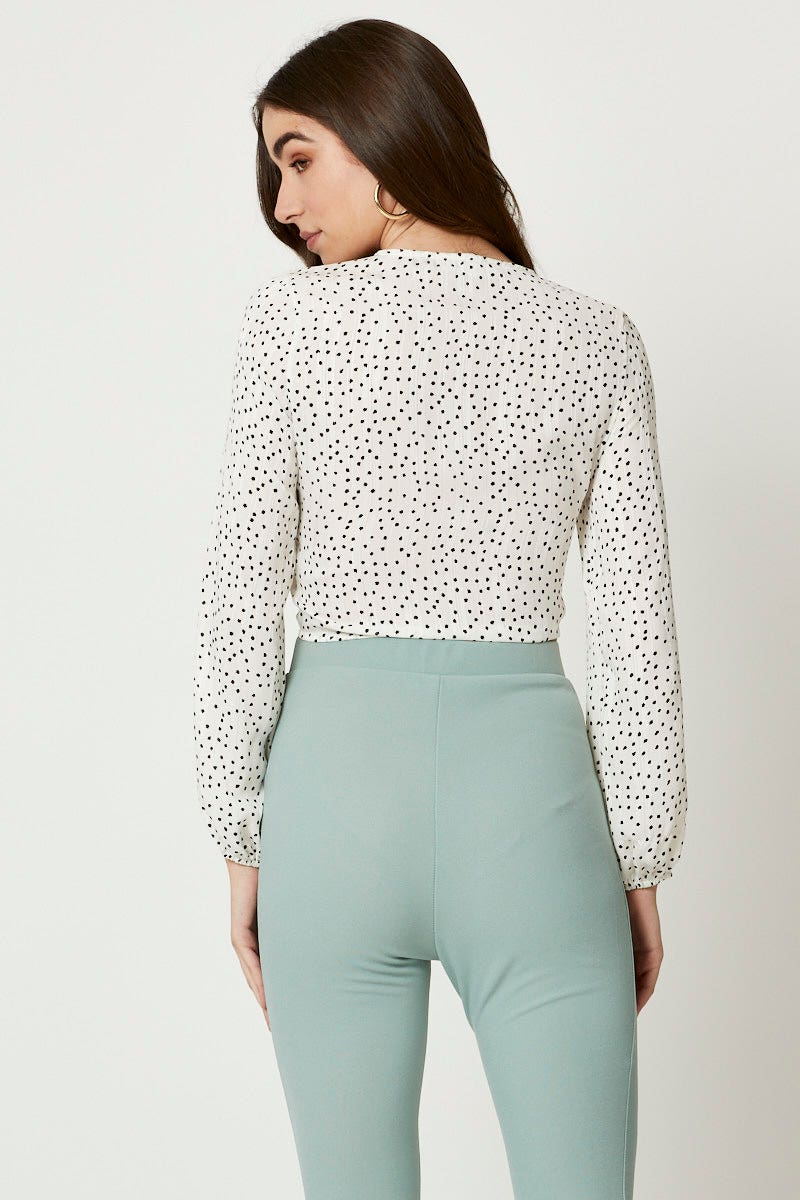 Polka Dot Keyhole Top