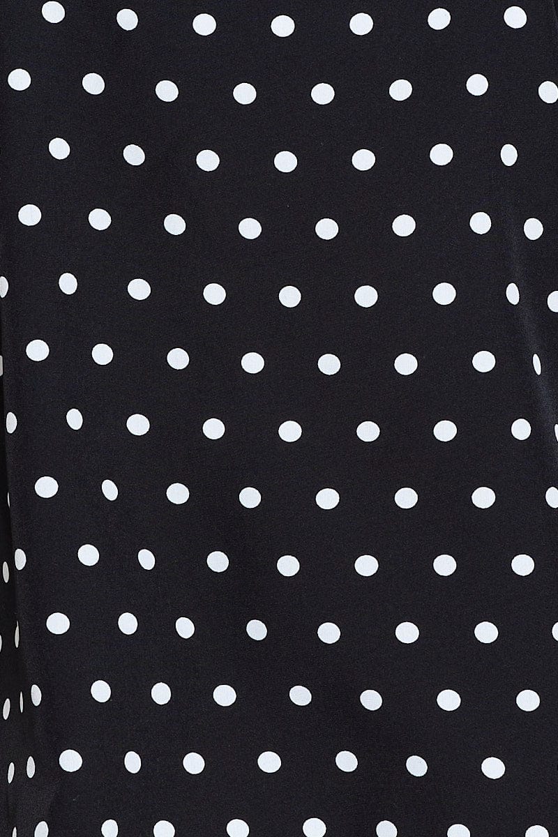 Polka Dot Tie Shoulder Top Sleeveless