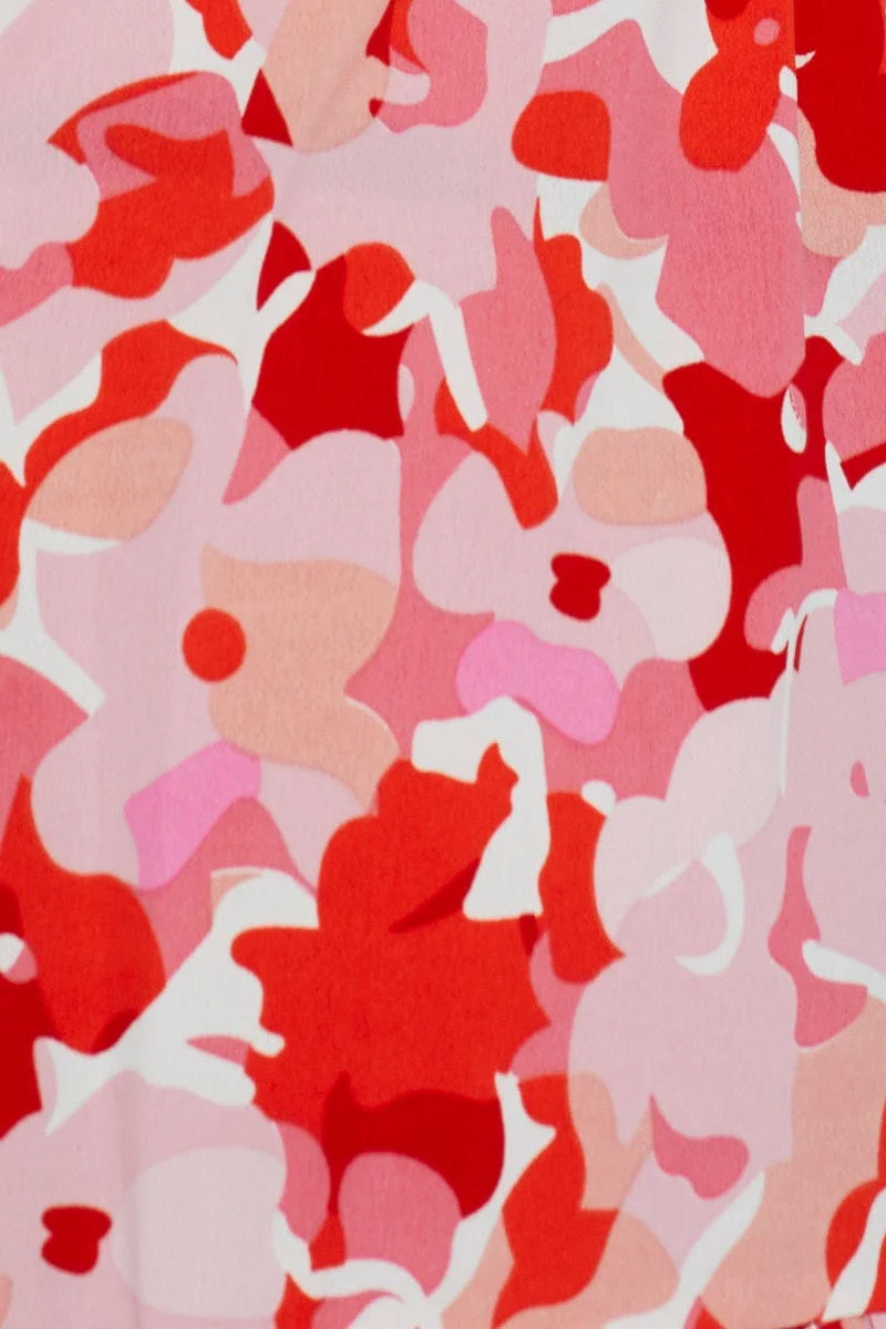 Print Singlet Top Crop