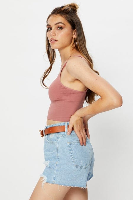 Purple Crop Top Seamless