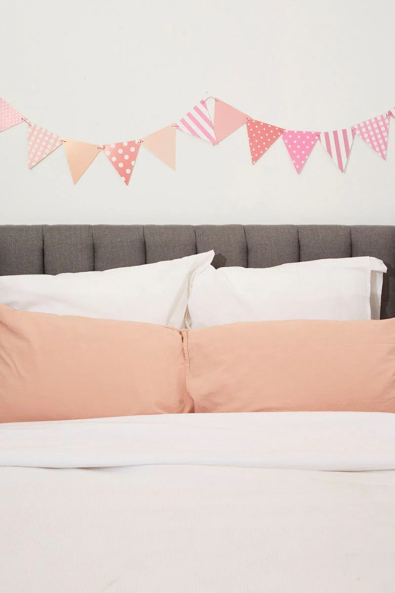 Pink Mixed Polka Dot And Stripe Bunting Banner