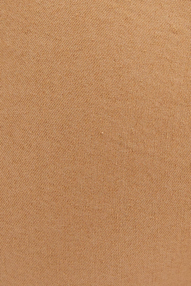 Beige Low Rise Skinny Shorts