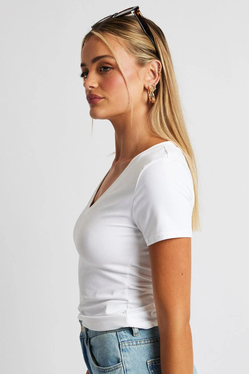 White Supersoft Top Short Sleeve
