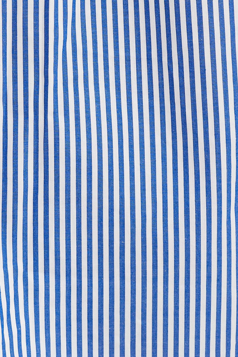 Stripe Half Sleeve Stripe Longline Shirt