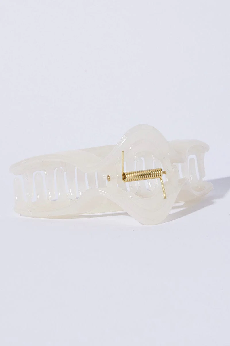 White Triangle Claw Clips