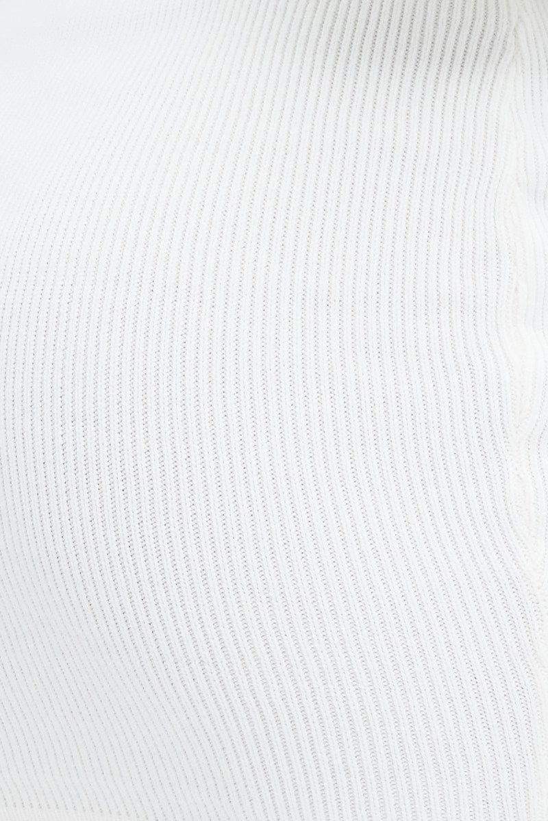 White Knit Dress Long Sleeve Wrap