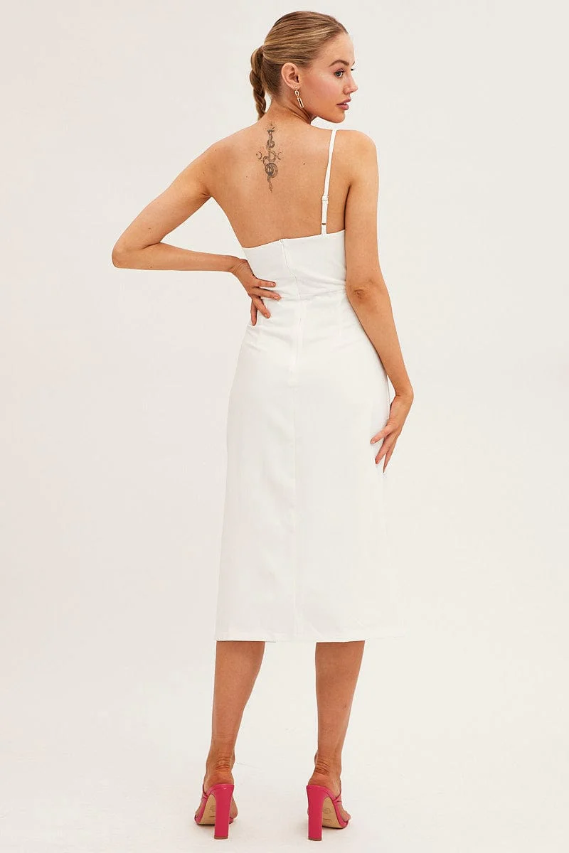 White Midi Dress Bodycon
