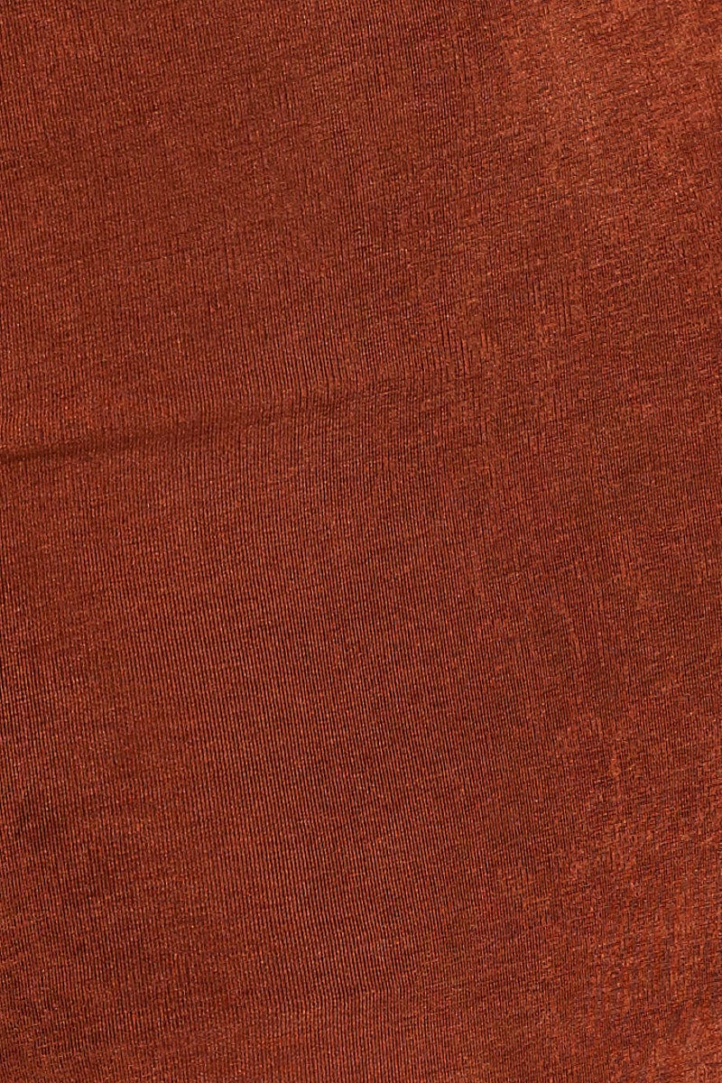 Brown Midi Skirt Bodycon