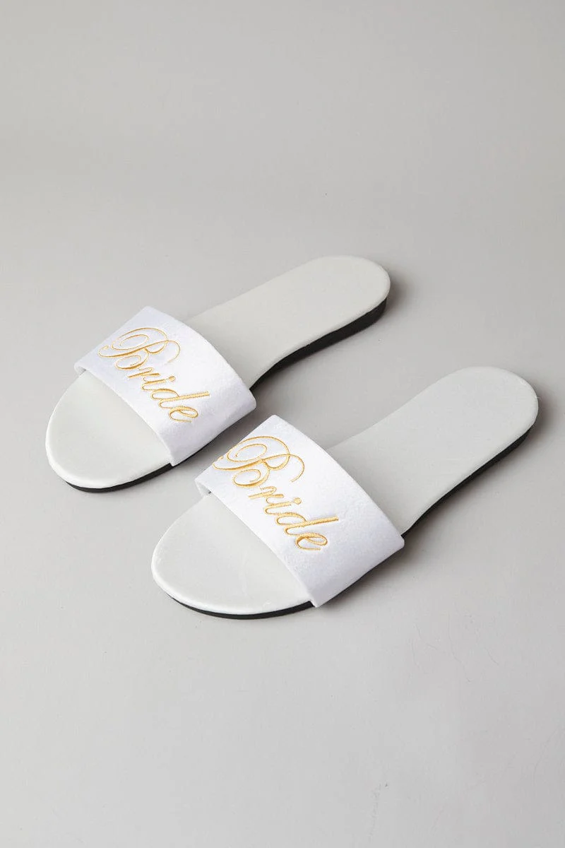 White Bride Slippers