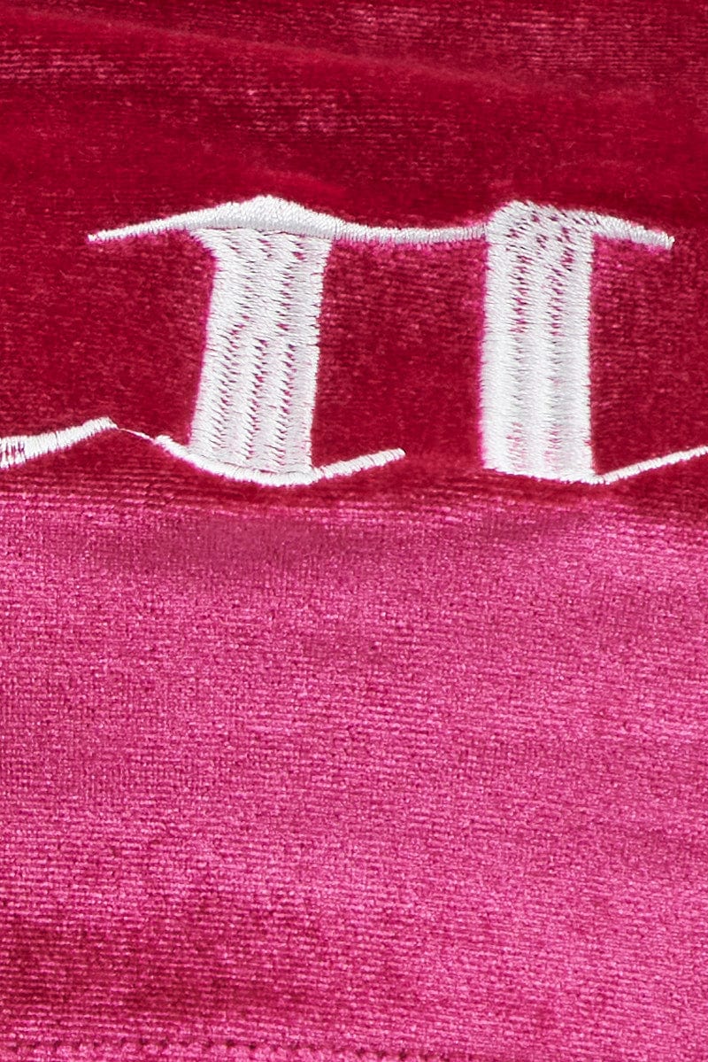 Pink Velvet Bandeau Top