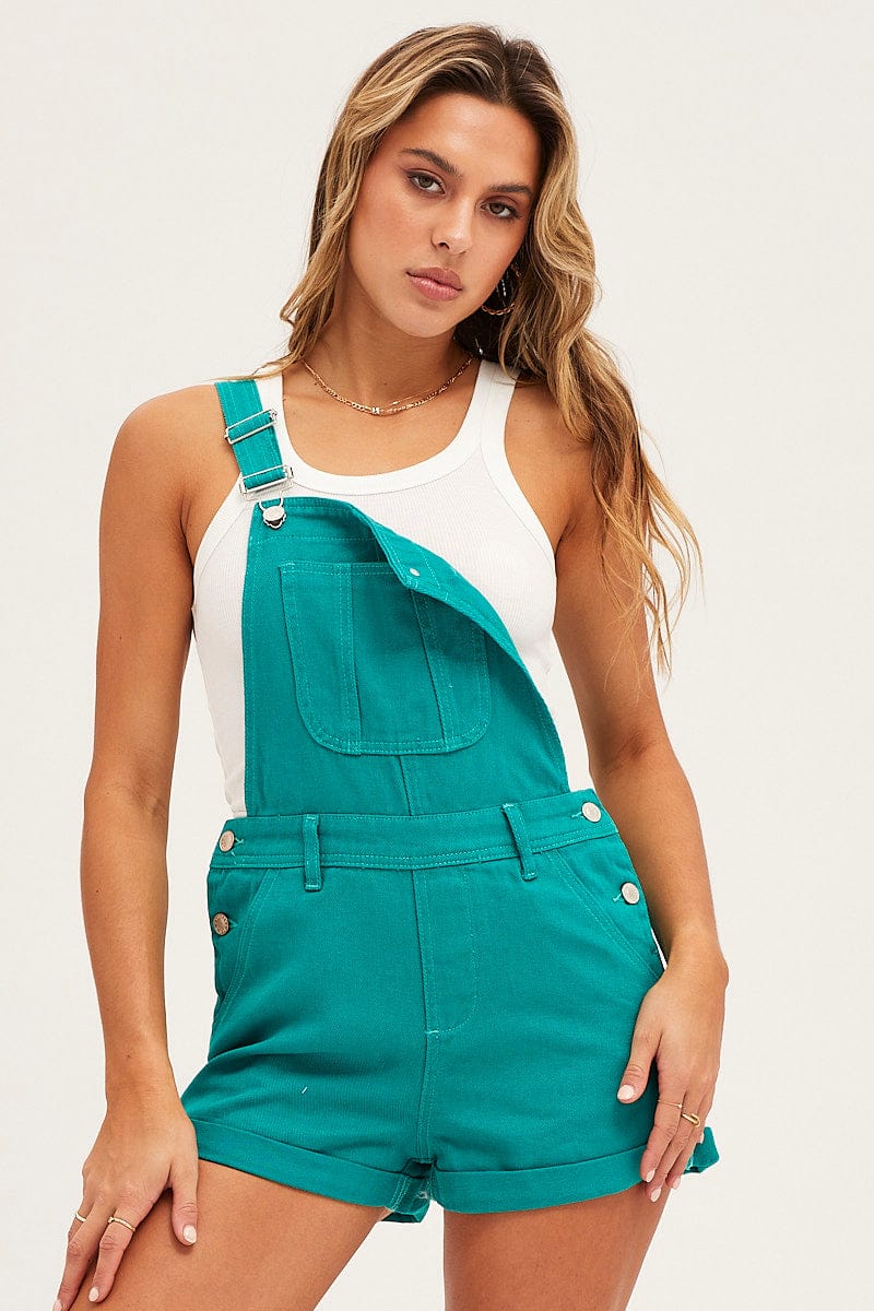 Green Denim Overall