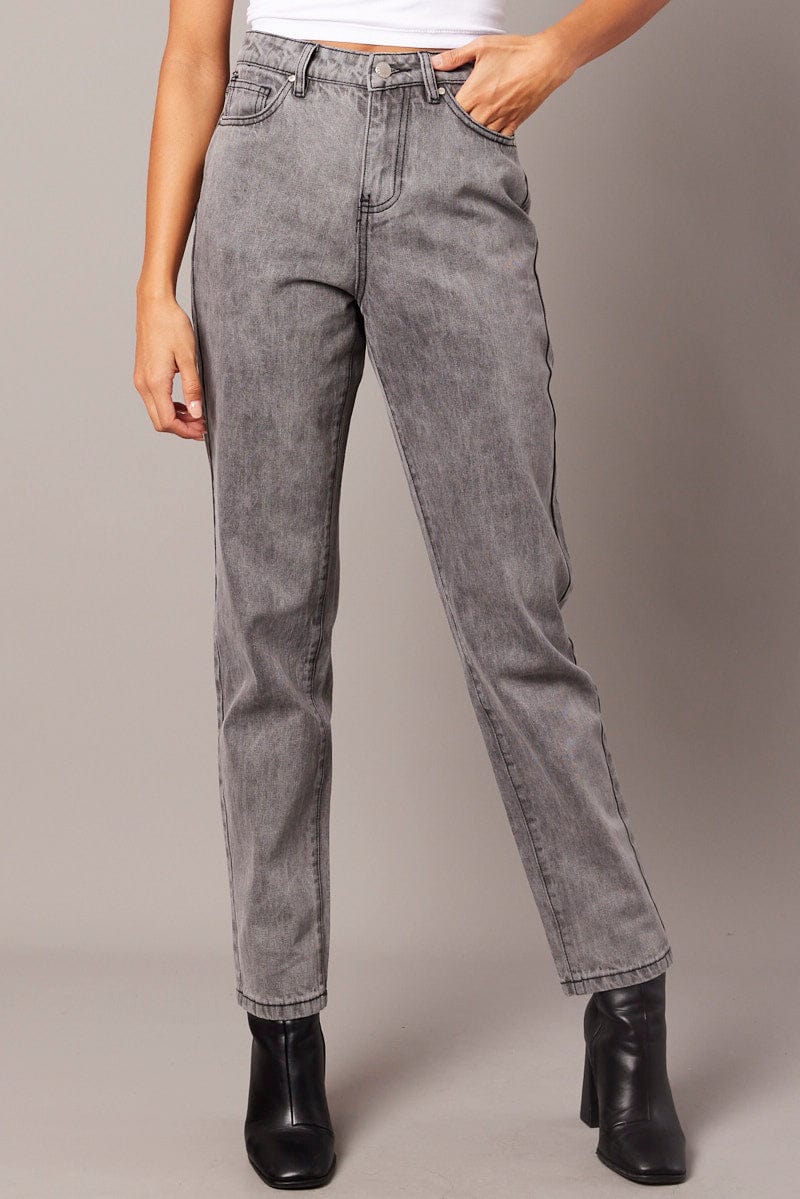 Black Mom Jean High Rise