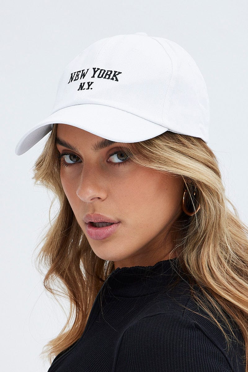 White New York Dad Cap