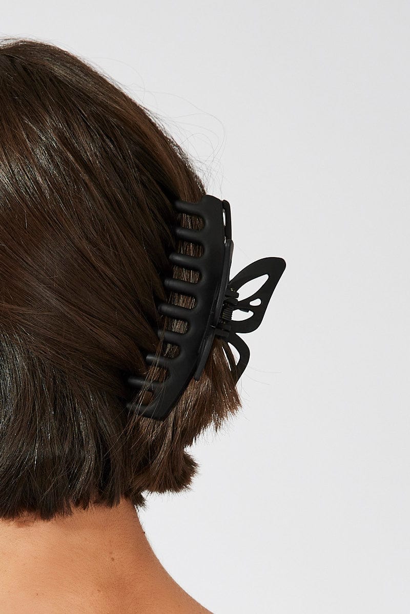 Black Butterfly Claw Clip