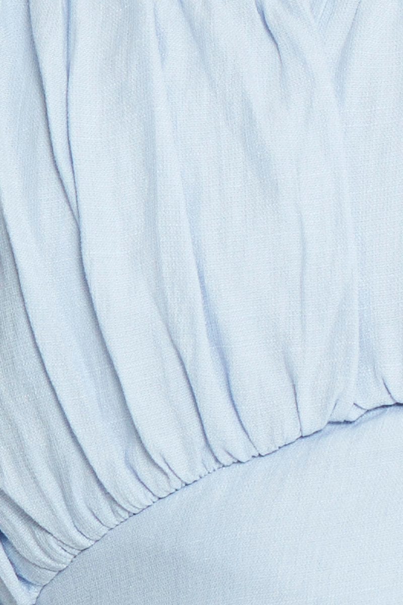 Blue Singlet Sleeveless Crop