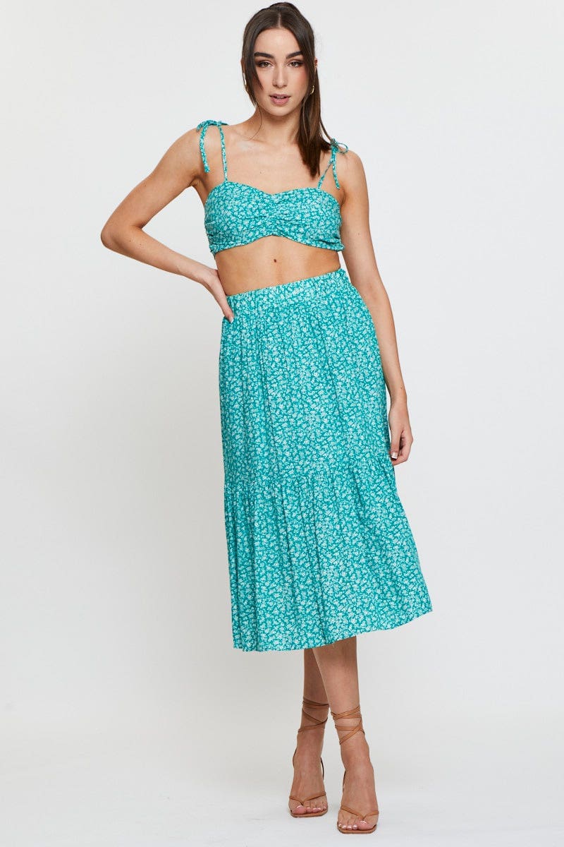 Print Crop Top Sleeveless